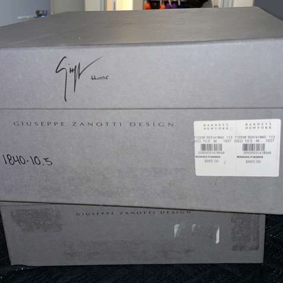 Authentic Giuseppe Zanotti Red Leather London  SZ 45 US 10.5 - Picture 8 of 8